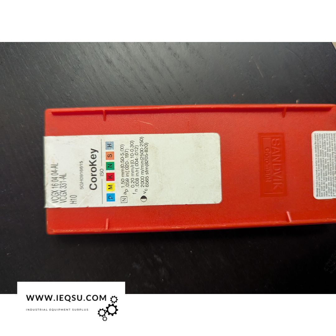 Sandvik VCGX 16-04-04-AL H10 Carbide Turning Inserts – 7 pcs / CoroTurn 107