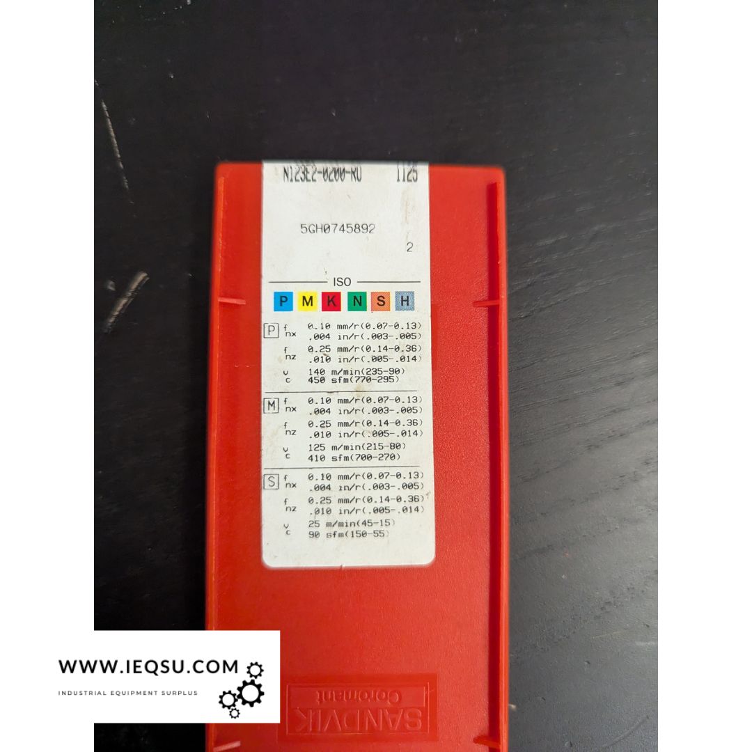 Sandvik N123E2-0200-RO 1125 Parting & Grooving Inserts – 8 pcs
