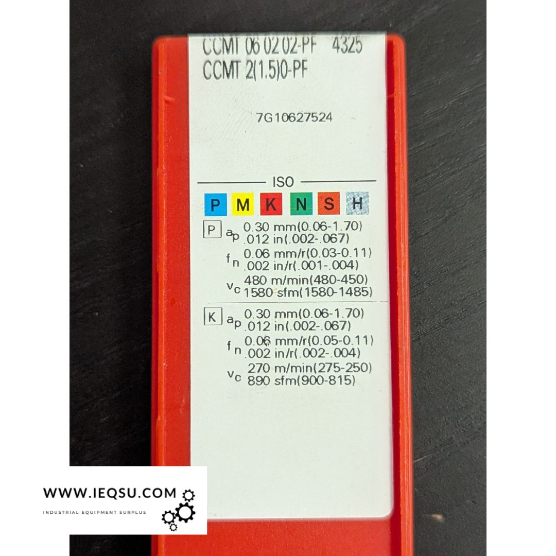 Sandvik Coromant CCMT 06-02-02-PF 4325 Turning Inserts – 4 pcs