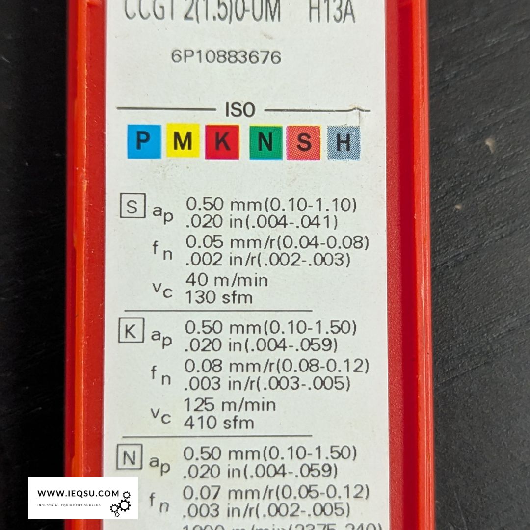 Sandvik CCGT 06 02 02-UM H13A Carbide Inserts – 6 pcs (1 Pack)